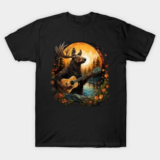 Moose Playing Guitar T-Shirt